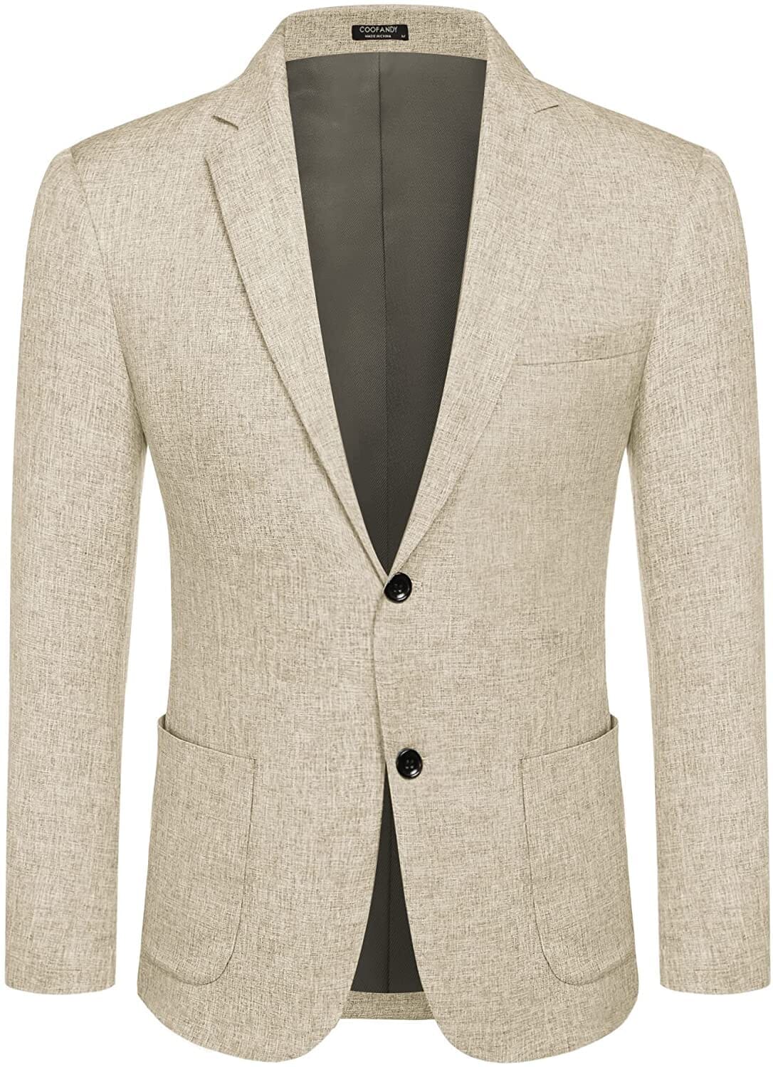 Men's Lightweight Linen-Look Two-Button Blazer