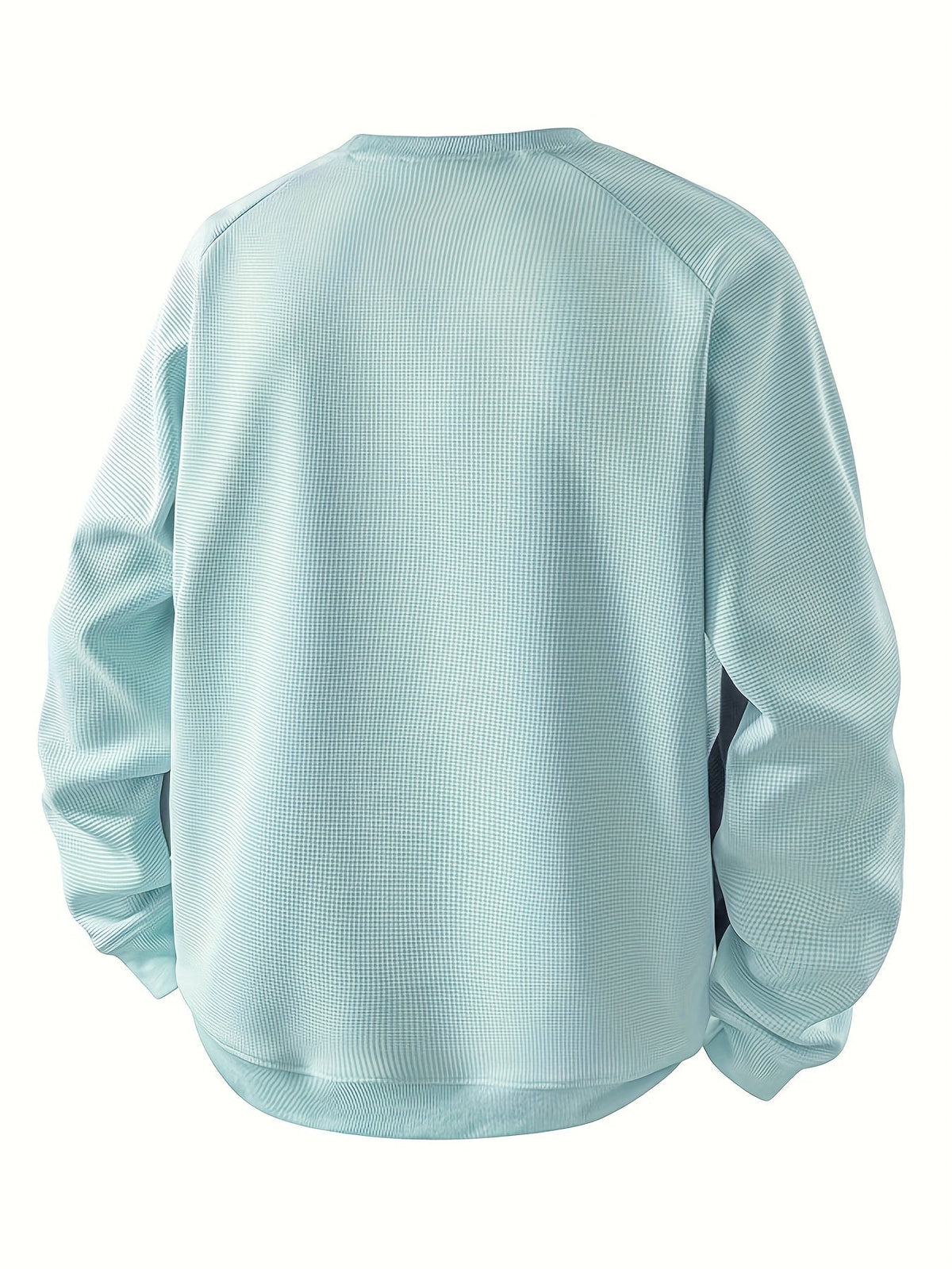Sweatshirt Mens Round Neck Colour Block Soft Pullover Relaxed Fit