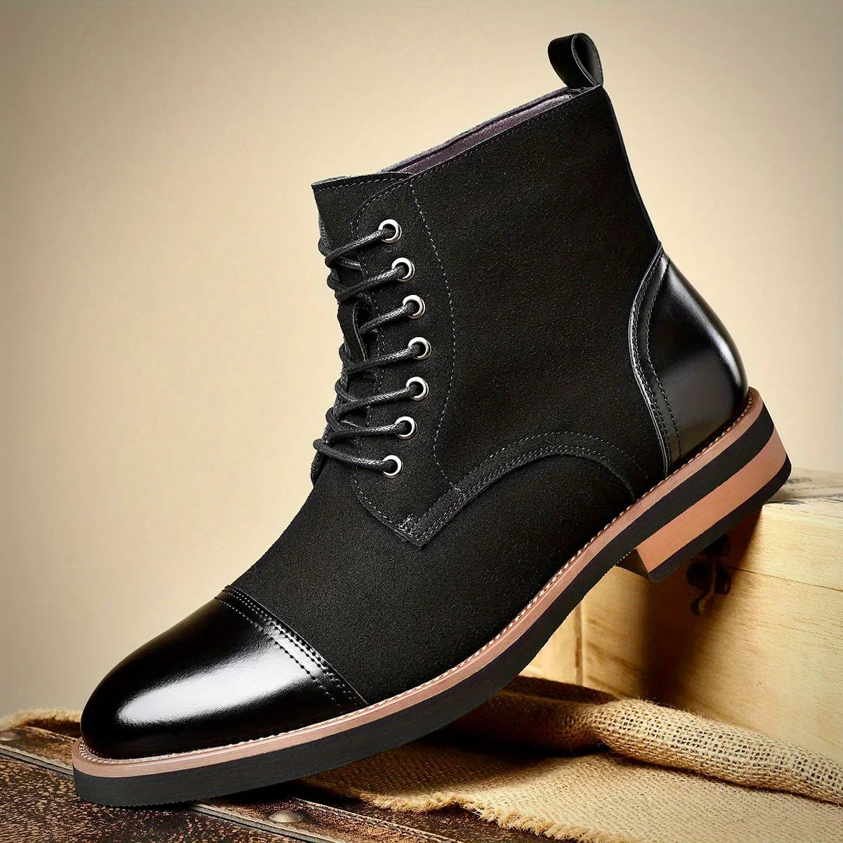 Men's Cap-Toe Oxford Lace-Up Boots