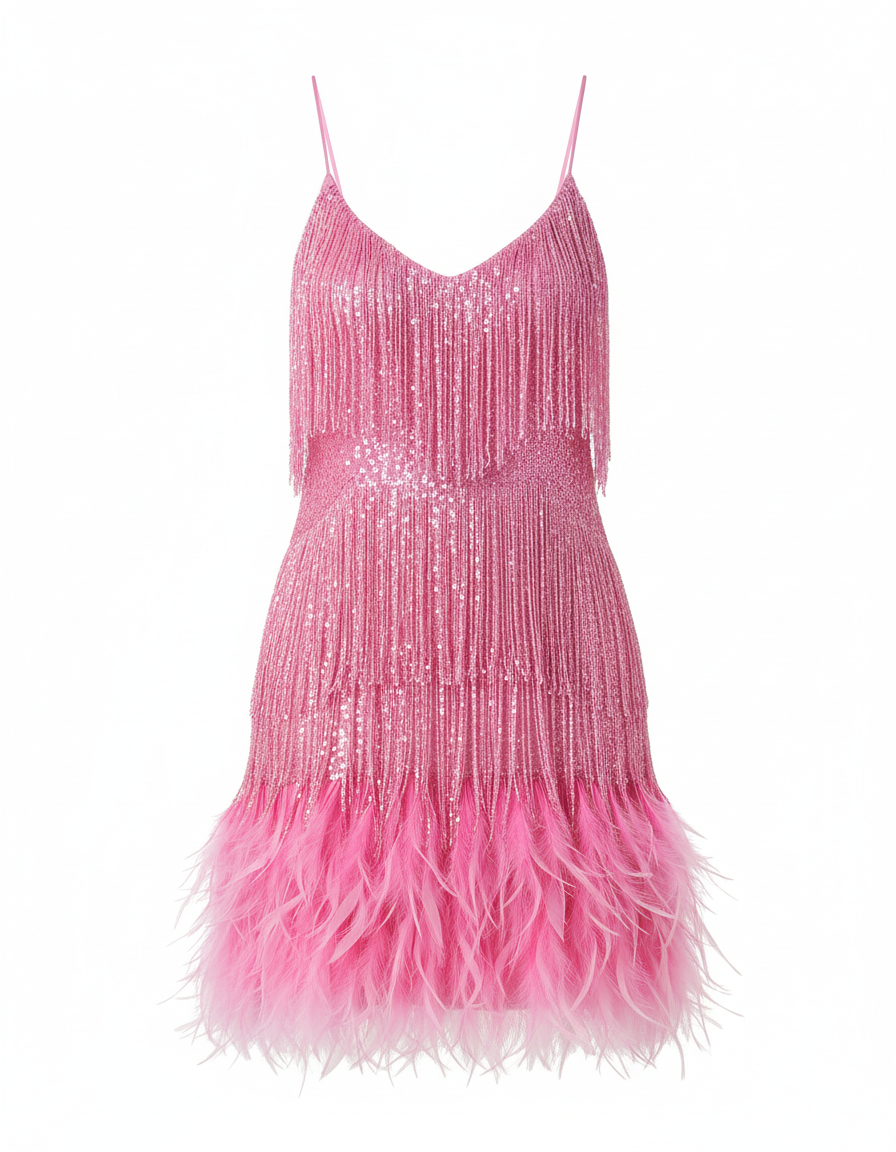 Sequin Dress Womens Cocktail Party Spaghetti Strap Tailored