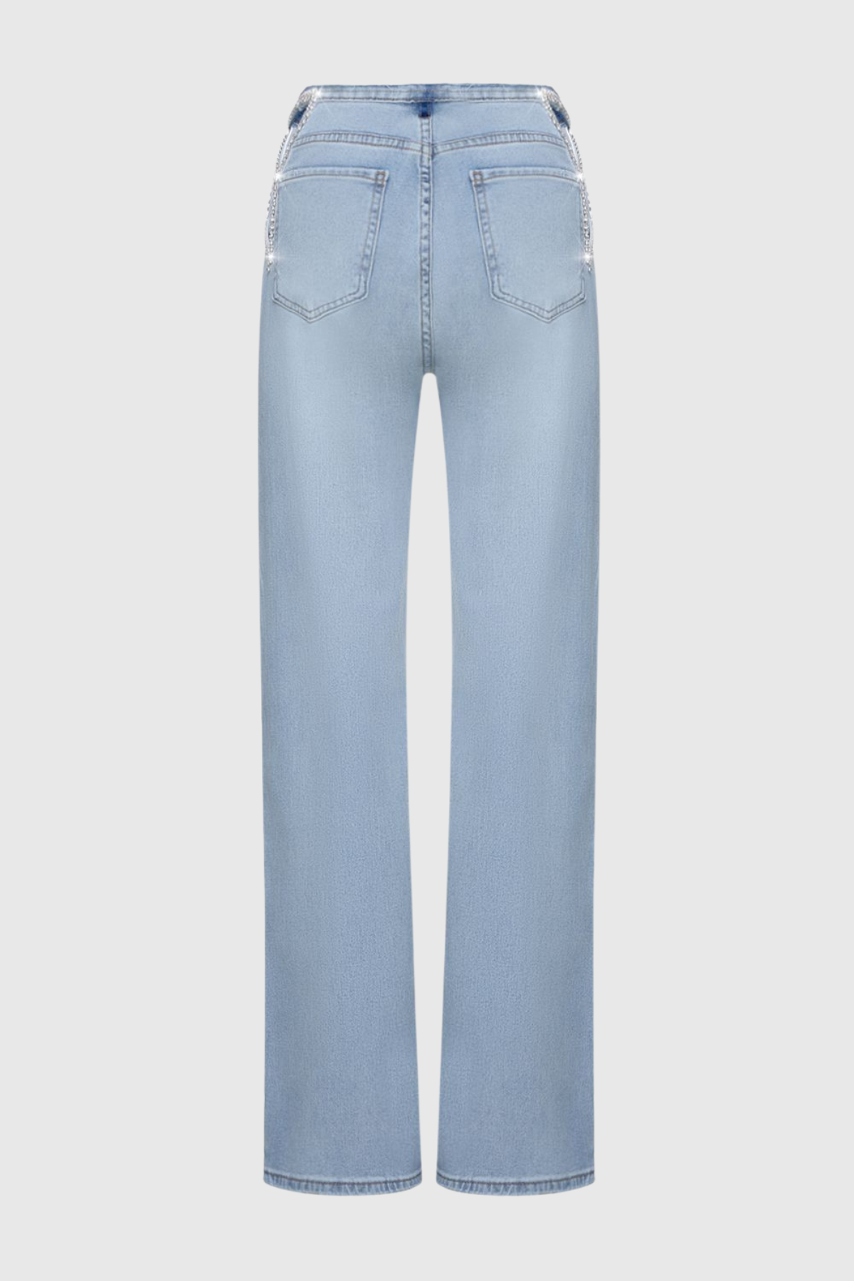 Crystal Butterfly Cutout Jeans