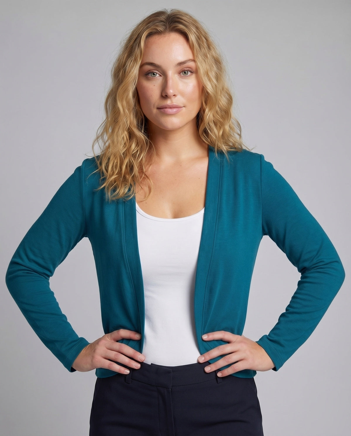 Bolero Blazer Womens Shawl Collar Open Front Tailored Fitted