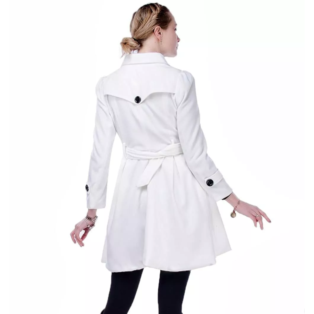 Women's Double Breasted Belted Trench Coat