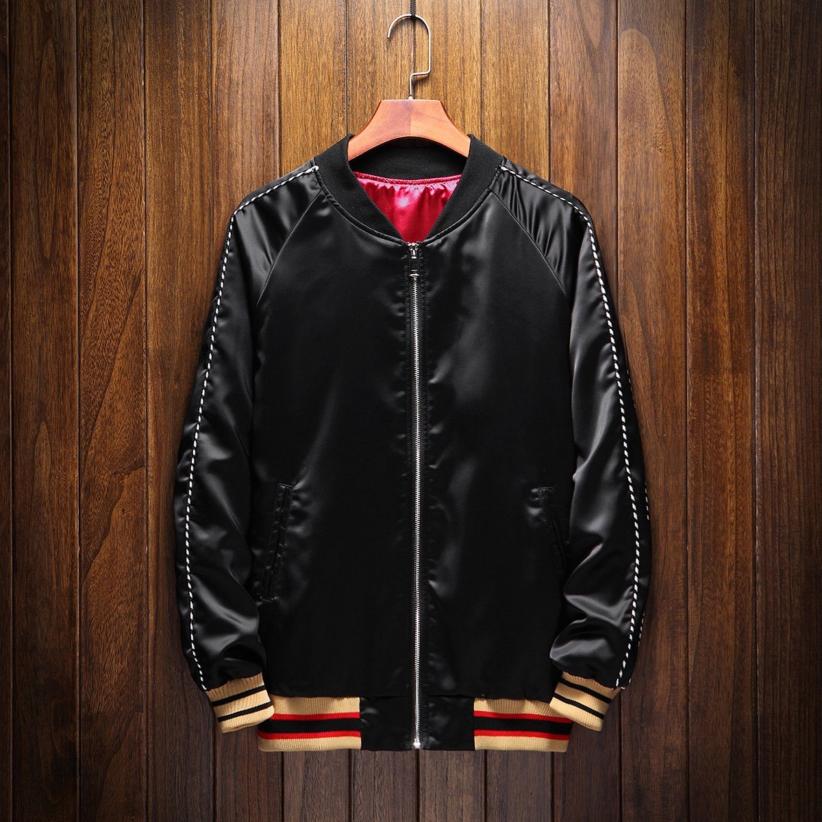 Flying Cranes Embroidered Souvenir Jacket