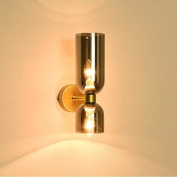 Double Head Glass Wall Sconce - Elegant Lighting for Your Space