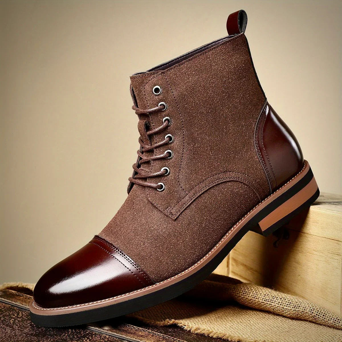 Men's Cap-Toe Oxford Lace-Up Boots