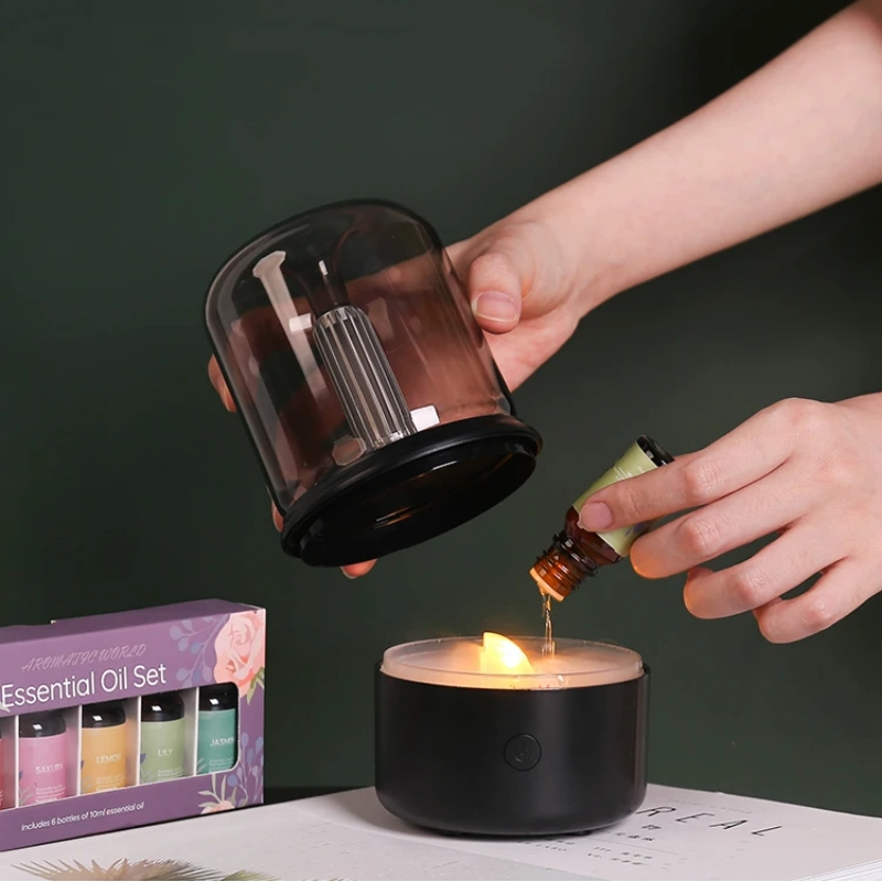 Candle Flame Aroma Diffuser Lamp