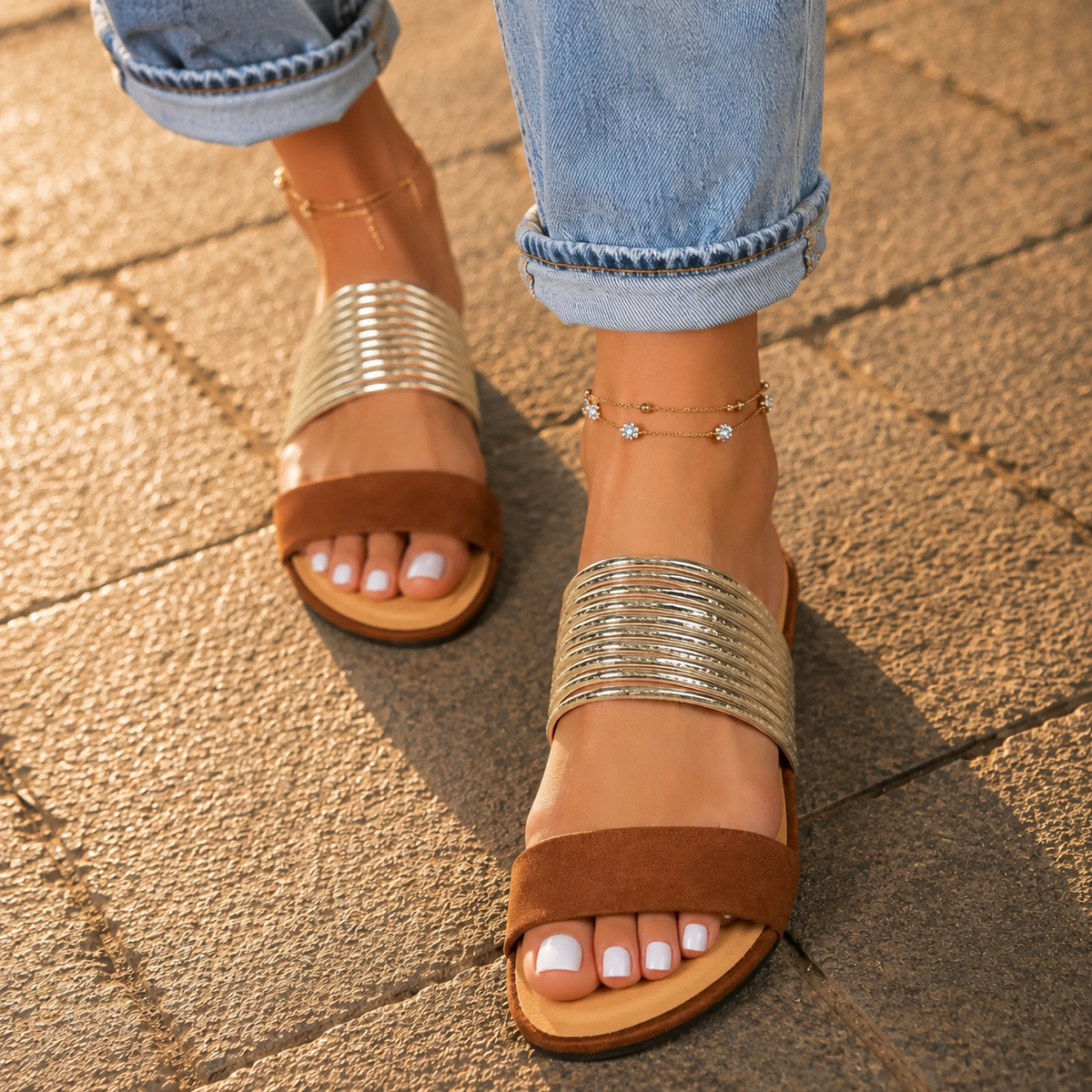 Sandals Womens Orthopedic Cushioned Footbed Open Toe