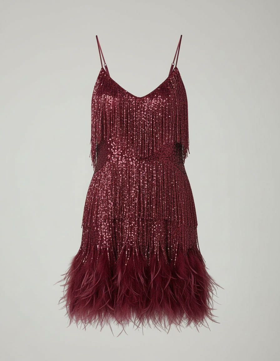 Sequin Dress Womens Cocktail Party Spaghetti Strap Tailored