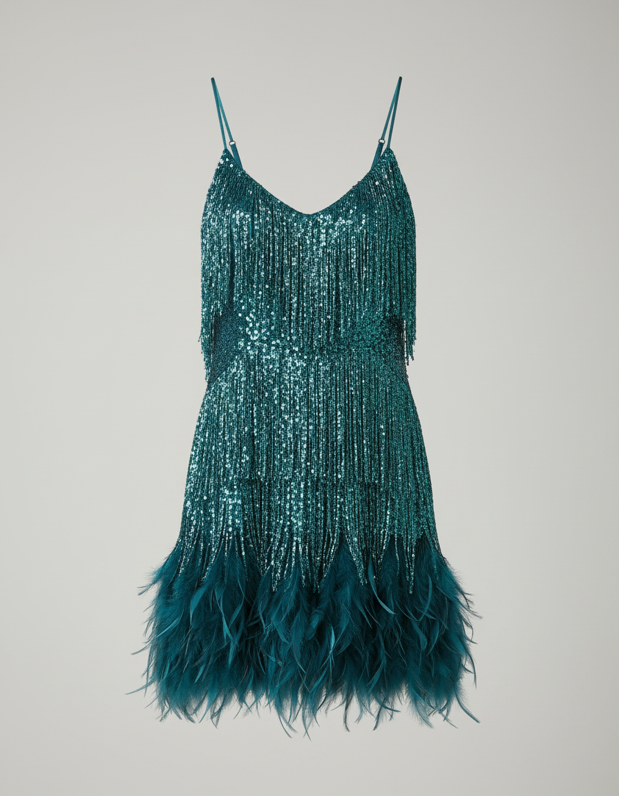 Sequin Dress Womens Cocktail Party Spaghetti Strap Tailored