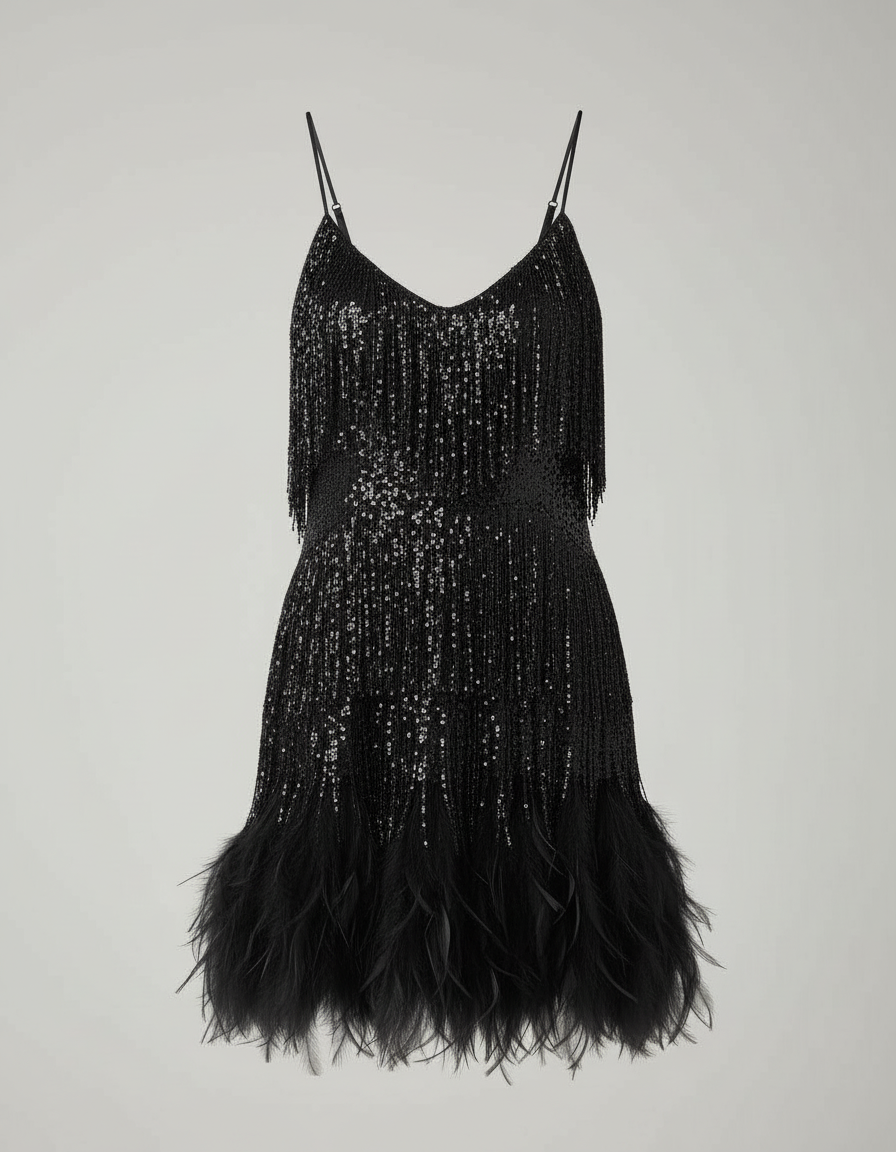 Sequin Dress Womens Cocktail Party Spaghetti Strap Tailored