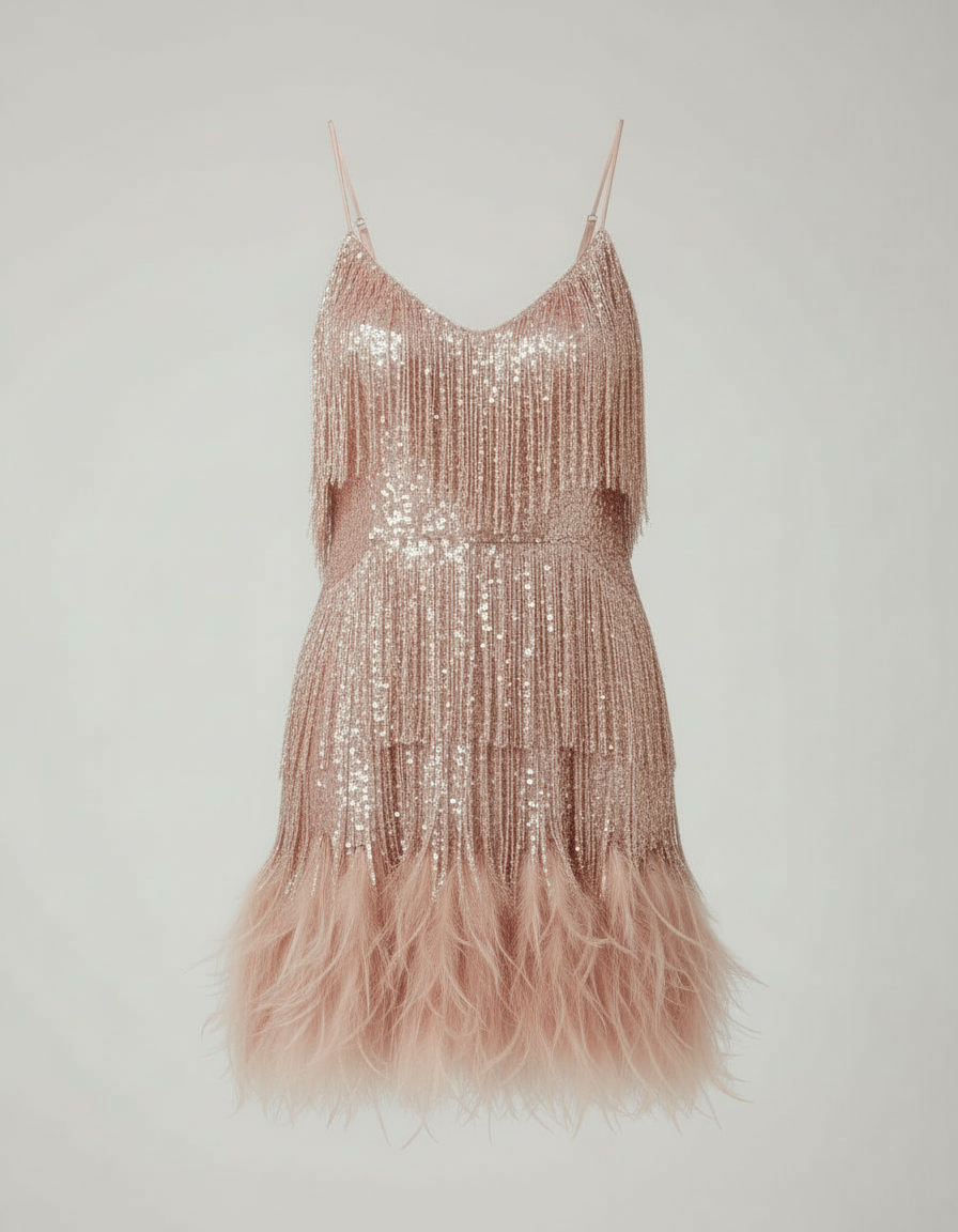 Sequin Dress Womens Cocktail Party Spaghetti Strap Tailored