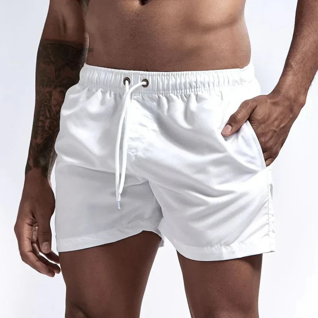 Men's Beach Swimming Shorts Elastic Drawstring