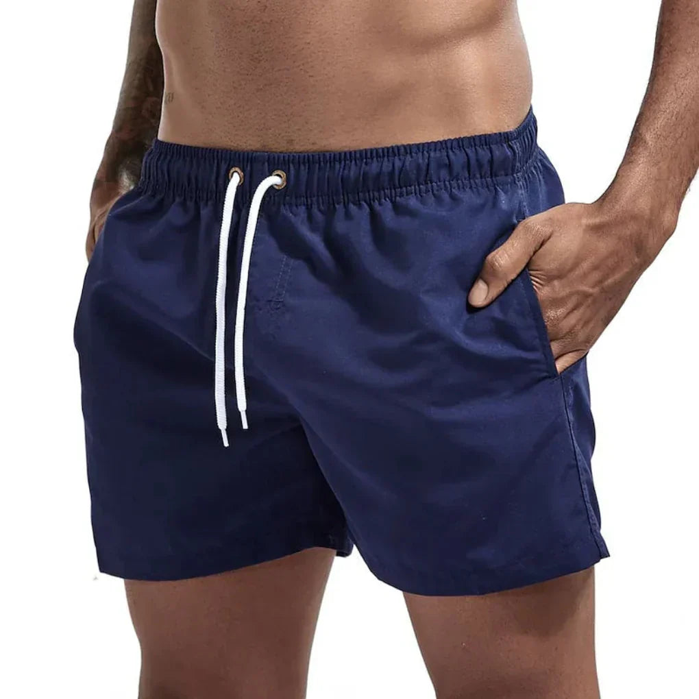 Men's Beach Swimming Shorts Elastic Drawstring