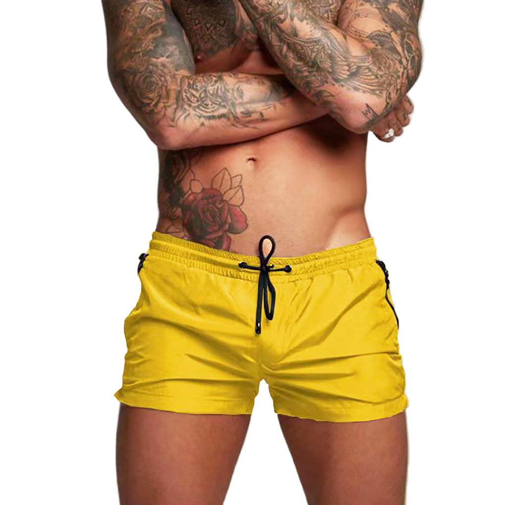 Men's Beach Swimming Shorts Elastic Drawstring
