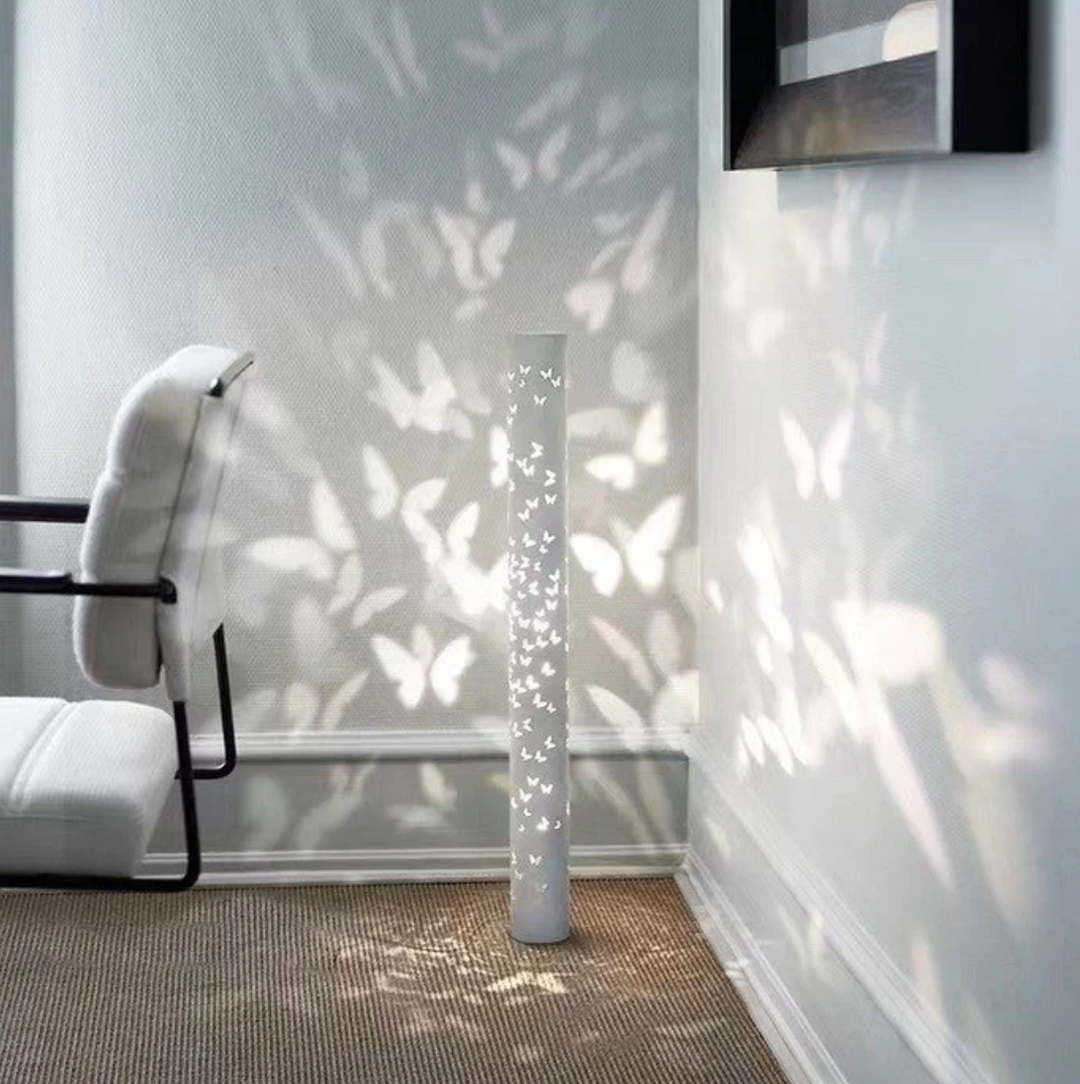 Modern Column Floor Lamp - Black & White LED Design