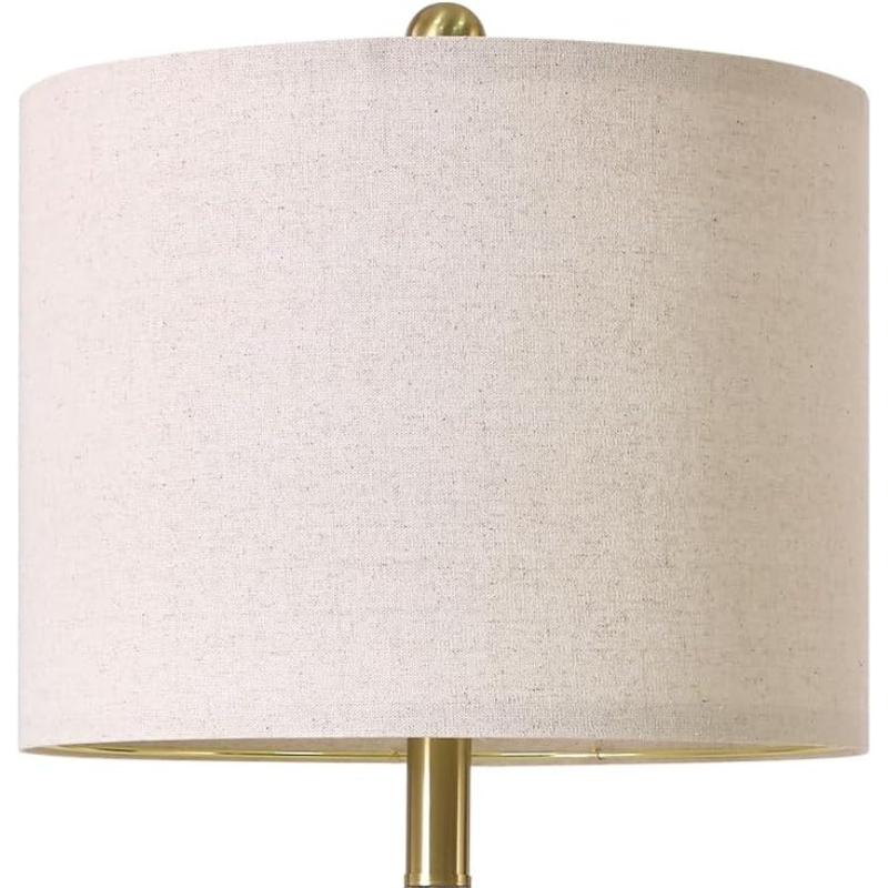 Modern White Ceramic Table Lamp for Living Room, Bedroom, and Nightstands