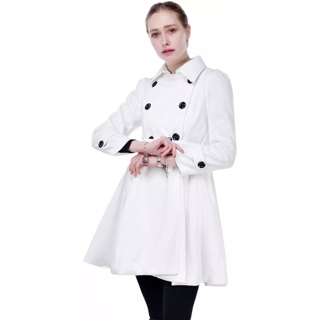 Women's Double Breasted Belted Trench Coat