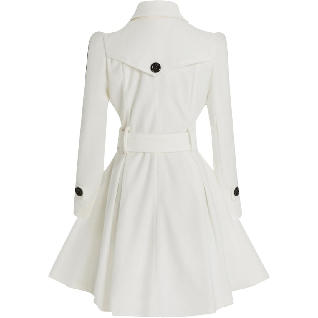 Women's Double Breasted Belted Trench Coat