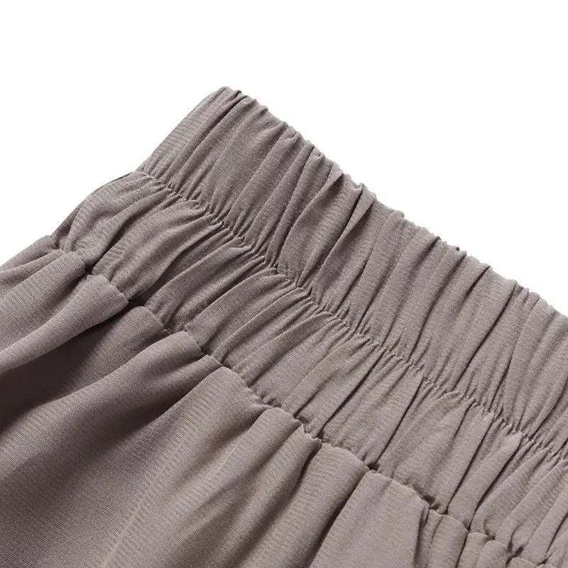 Women's Plus Size High Waist Tie Front Trousers