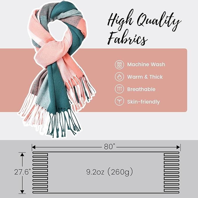 Women's Solid Cashmere Winter Scarf