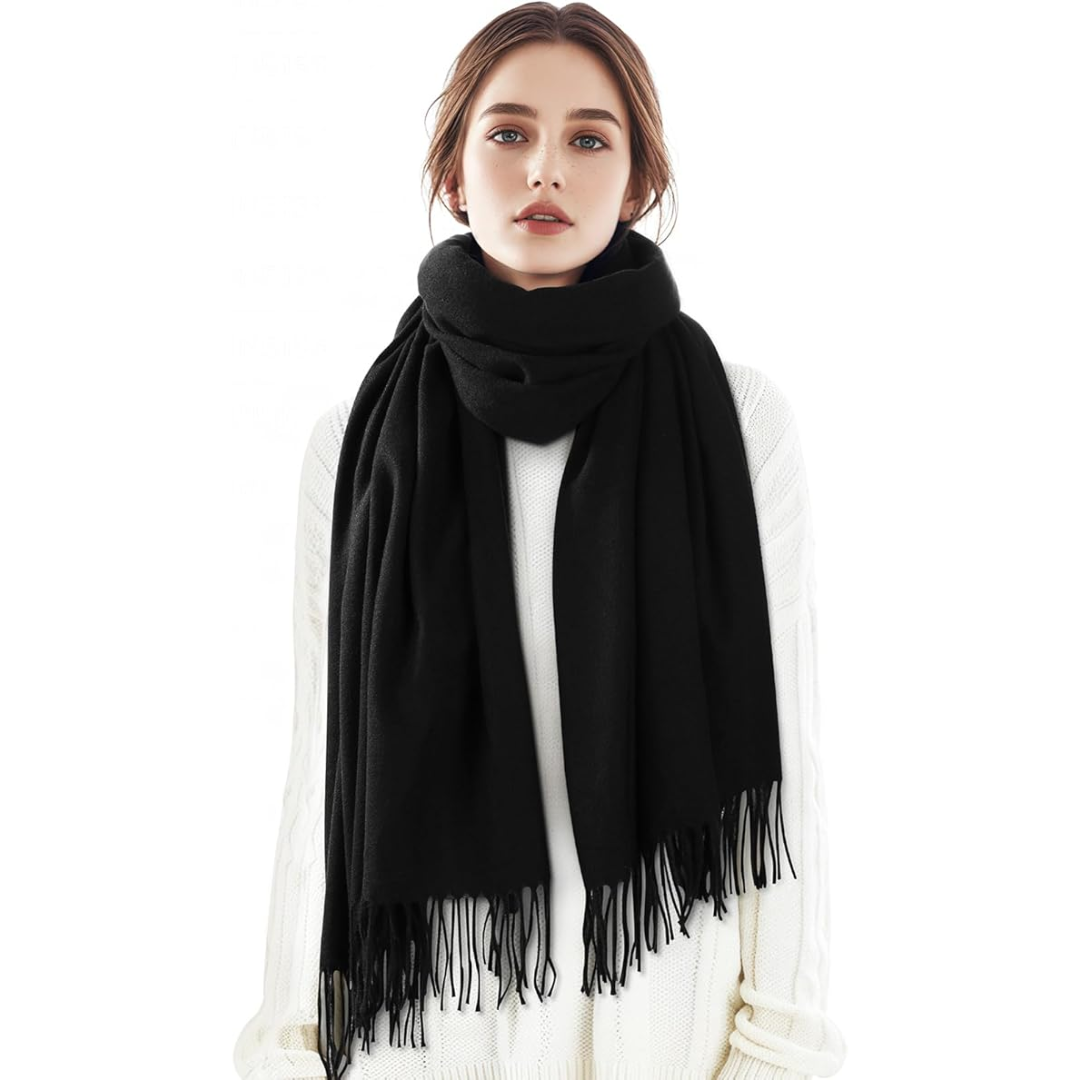 Women's Solid Cashmere Winter Scarf