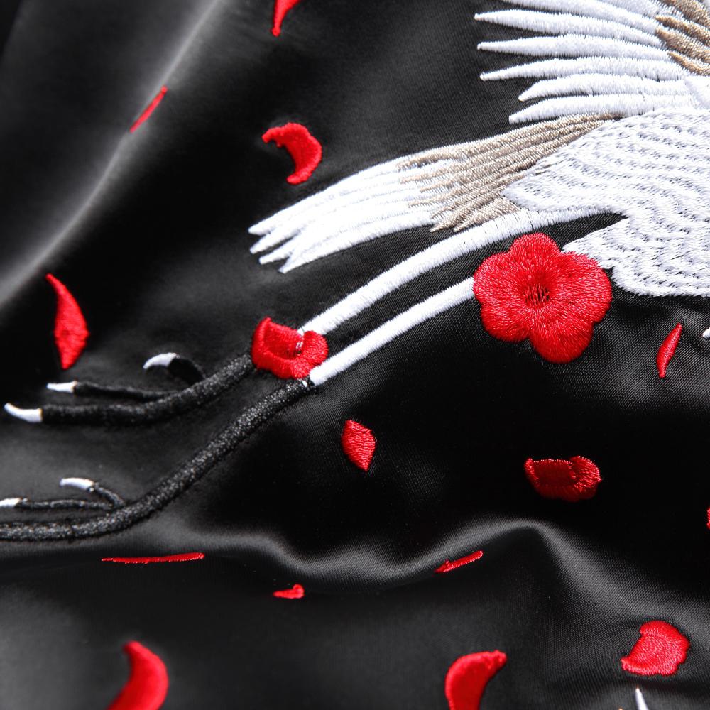 Flying Cranes Embroidered Souvenir Jacket