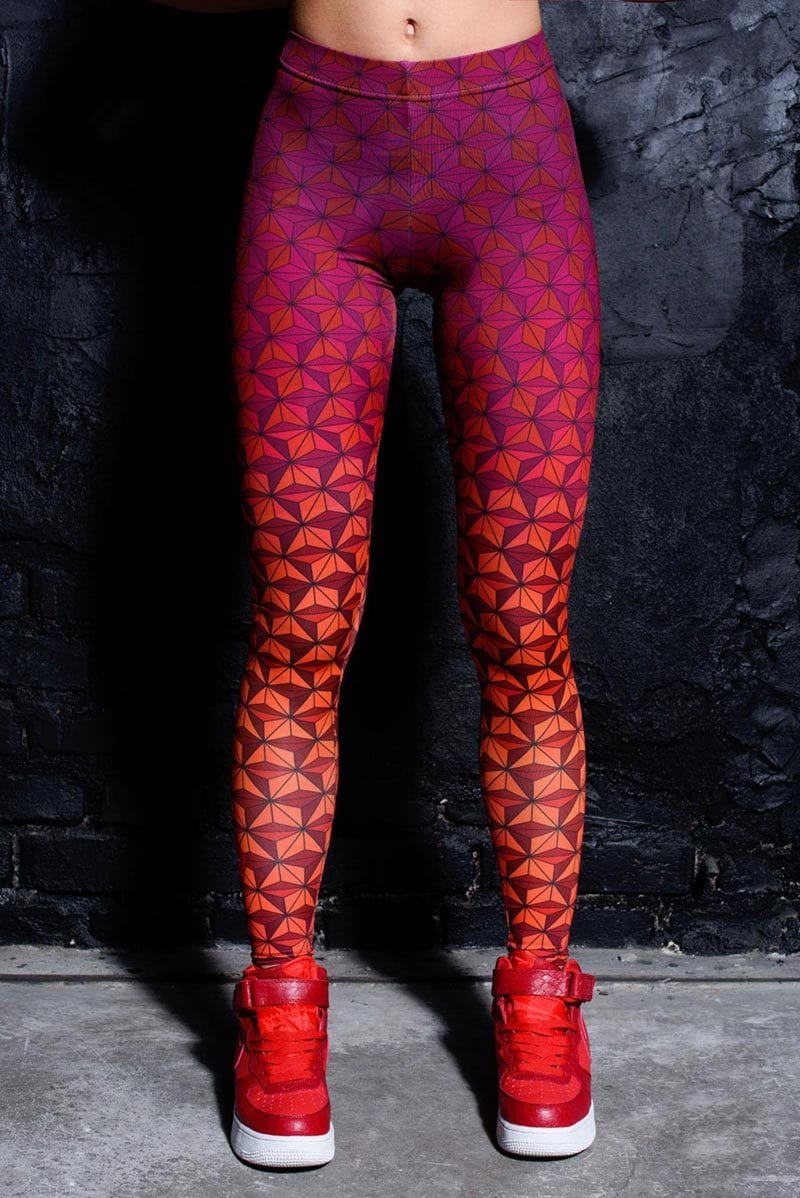 Kaleidoscope Print High-Waist Leggings