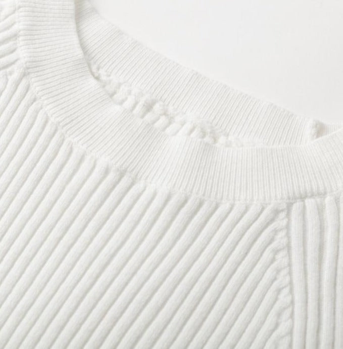 Ribbed Knit Sweater & Midi Skirt Set
