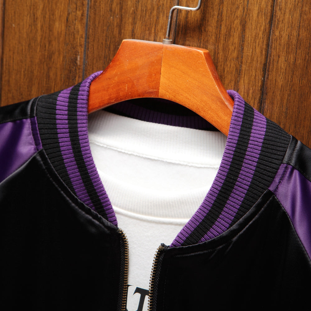 Violet Viper Embroidered Souvenir Jacket
