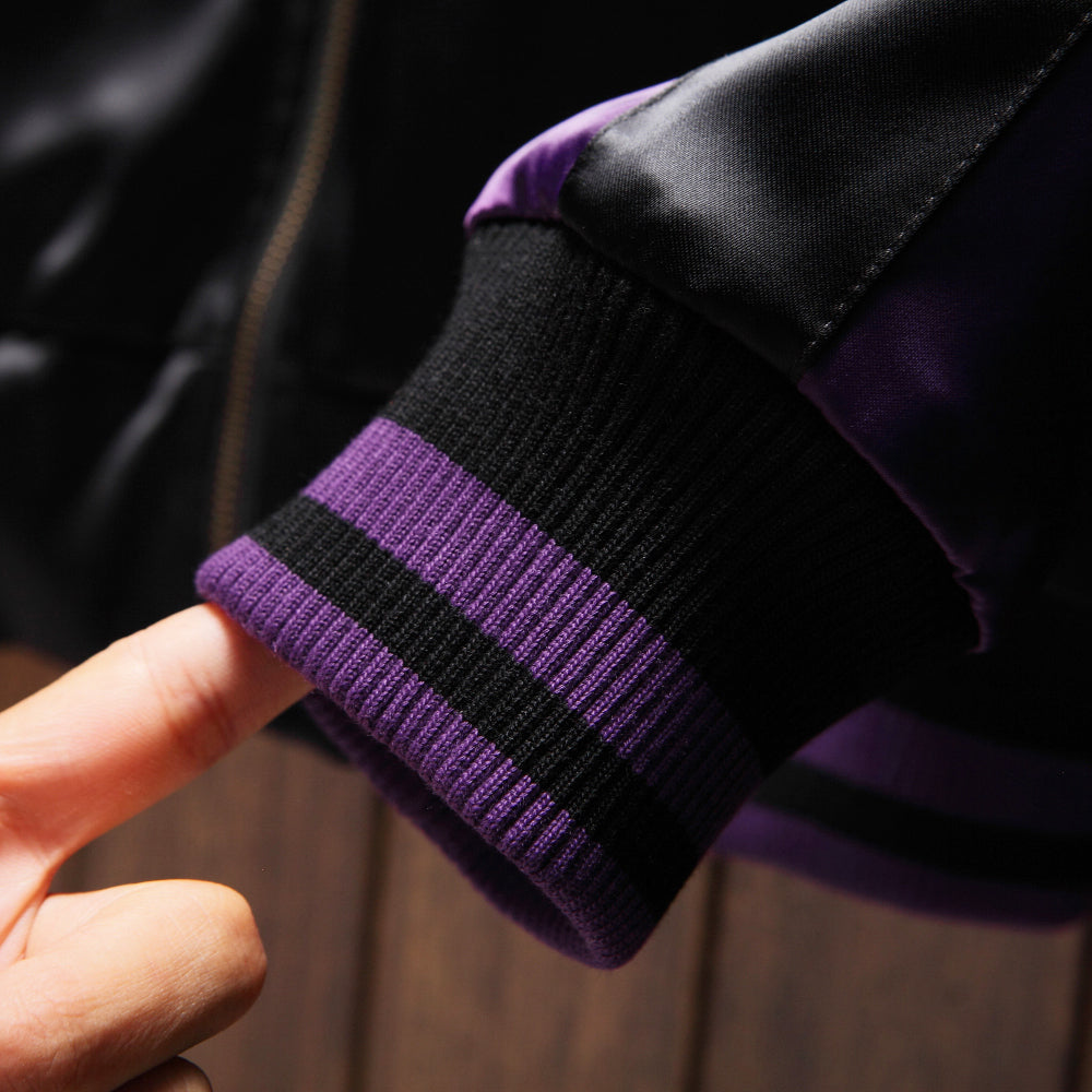 Violet Viper Embroidered Souvenir Jacket