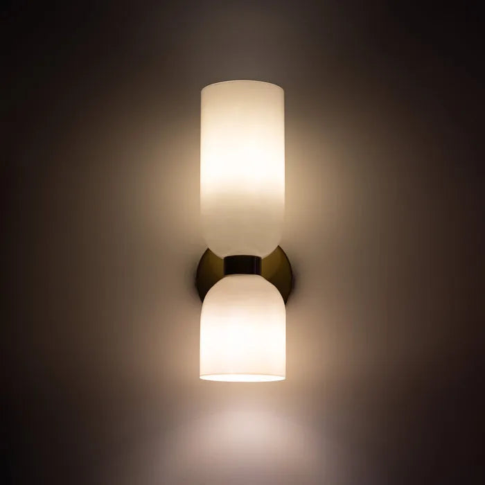 Double Head Glass Wall Sconce - Elegant Lighting for Your Space