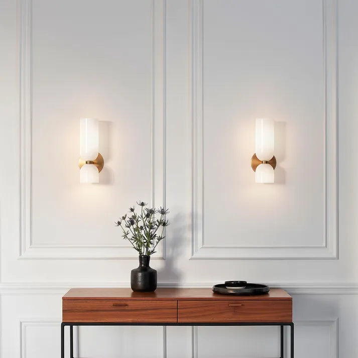 Double Head Glass Wall Sconce - Elegant Lighting for Your Space