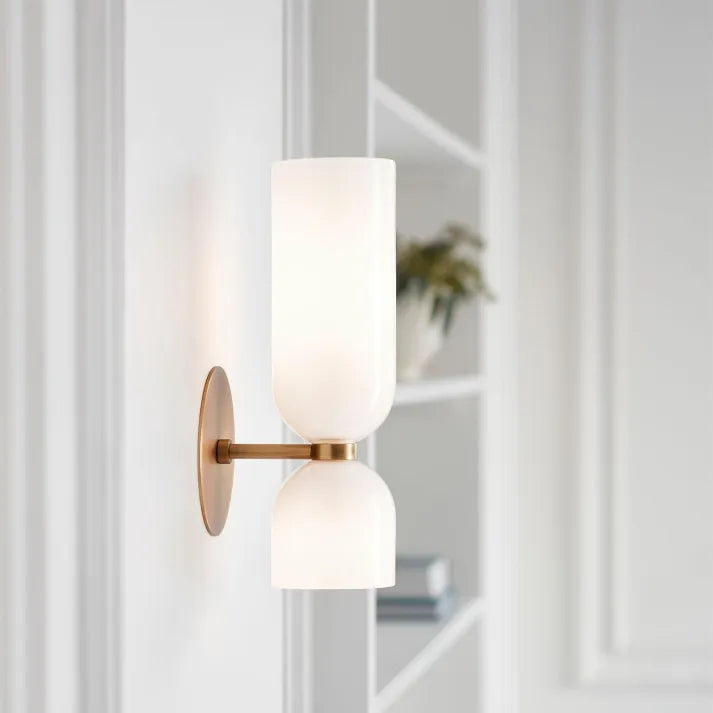 Double Head Glass Wall Sconce - Elegant Lighting for Your Space